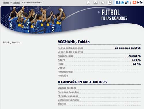 Imagen obtenida del sitio oficial de Boca Juniors