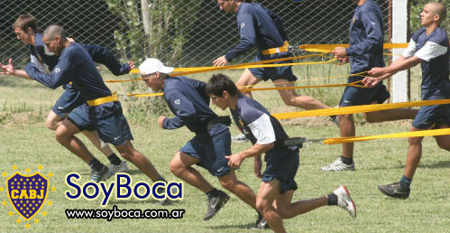 Trabajo físico muy intento para los jugadores de Boca Juniors